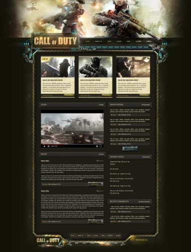 Call of Duty PSD Template 
