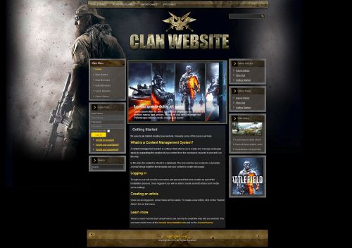 Gaming Clan Joomla Template