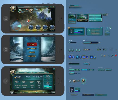Mobile Game UI Template 