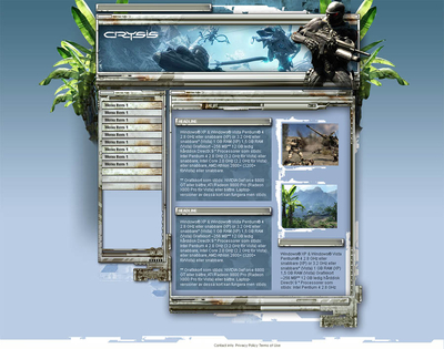 Crysis Website Template