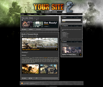 War Wordpress Theme