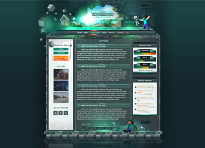 Minecraft Website Template