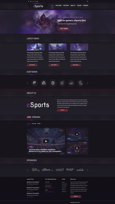 eSport PSD Template