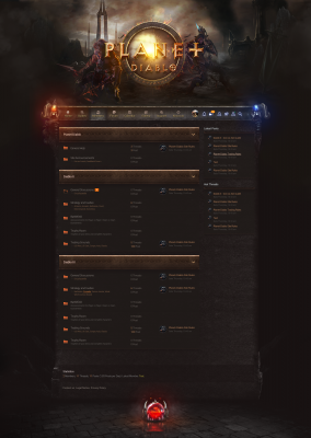 Diablo Forum PSD Design