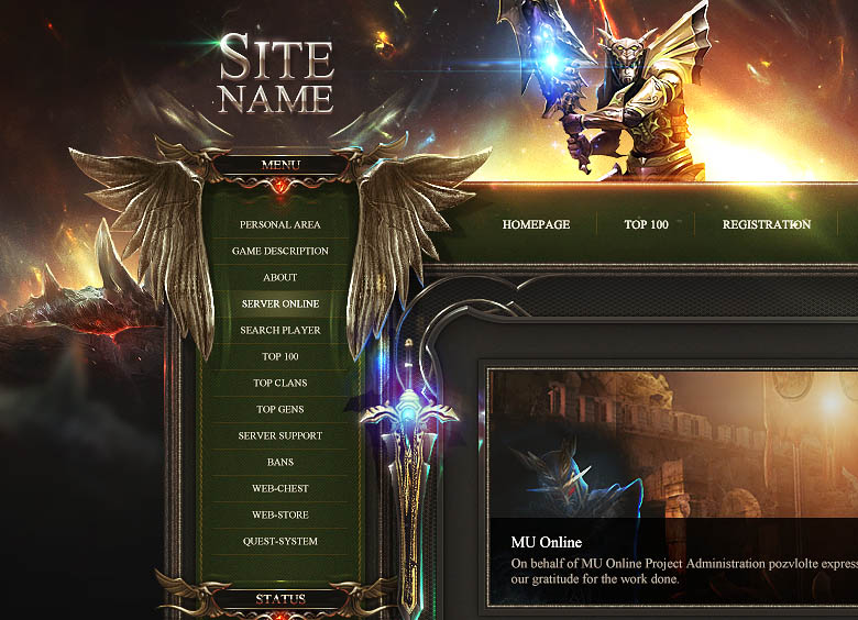 Download Role Playing Psd Web Template PSD Mockup Templates