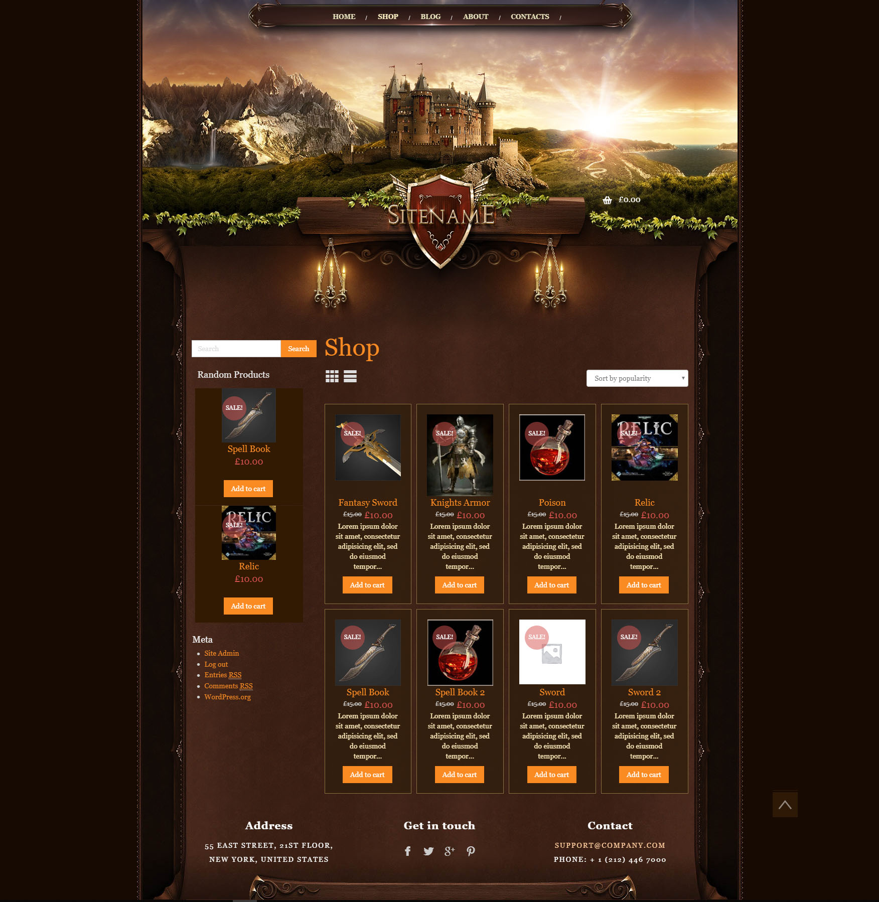 Game Store Website Templates