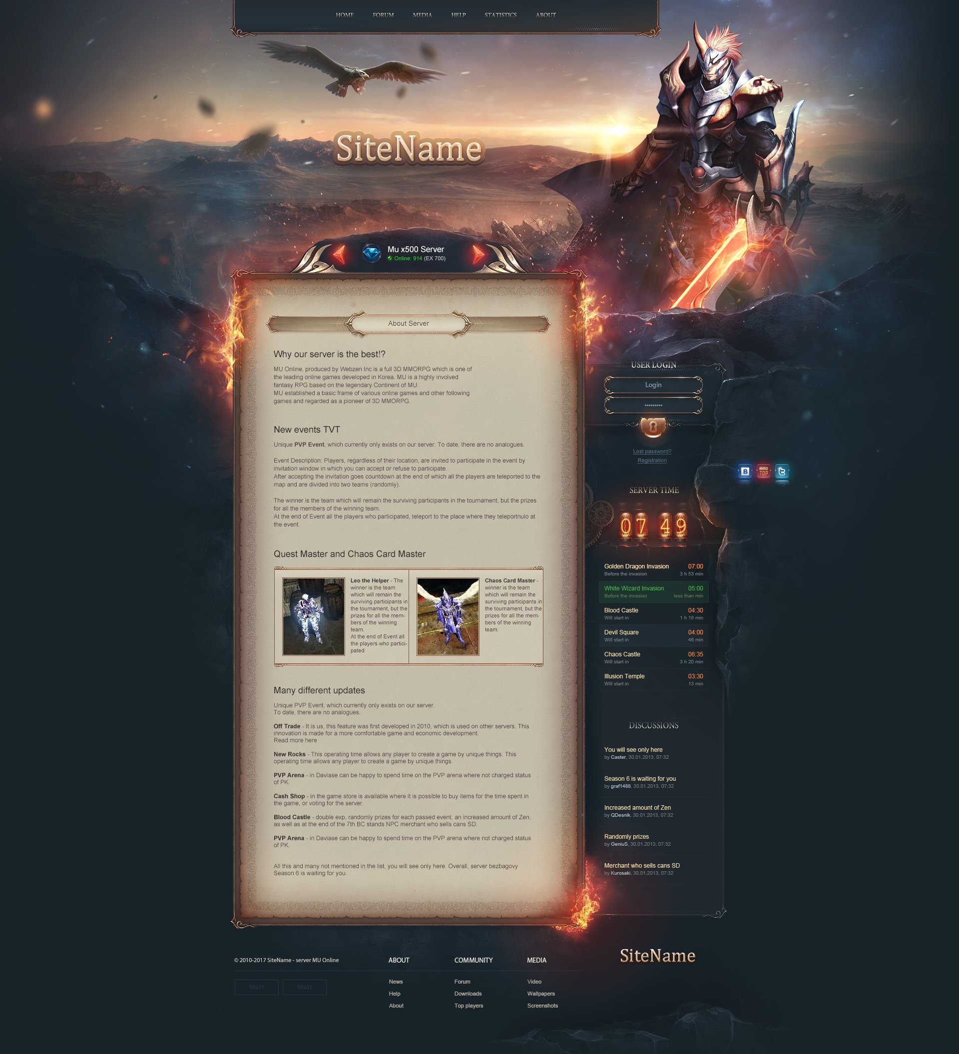 Raven Fantasy Web Template